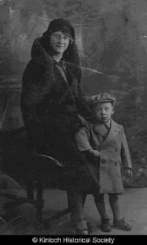 Mrs Henrietta Morrison and her son